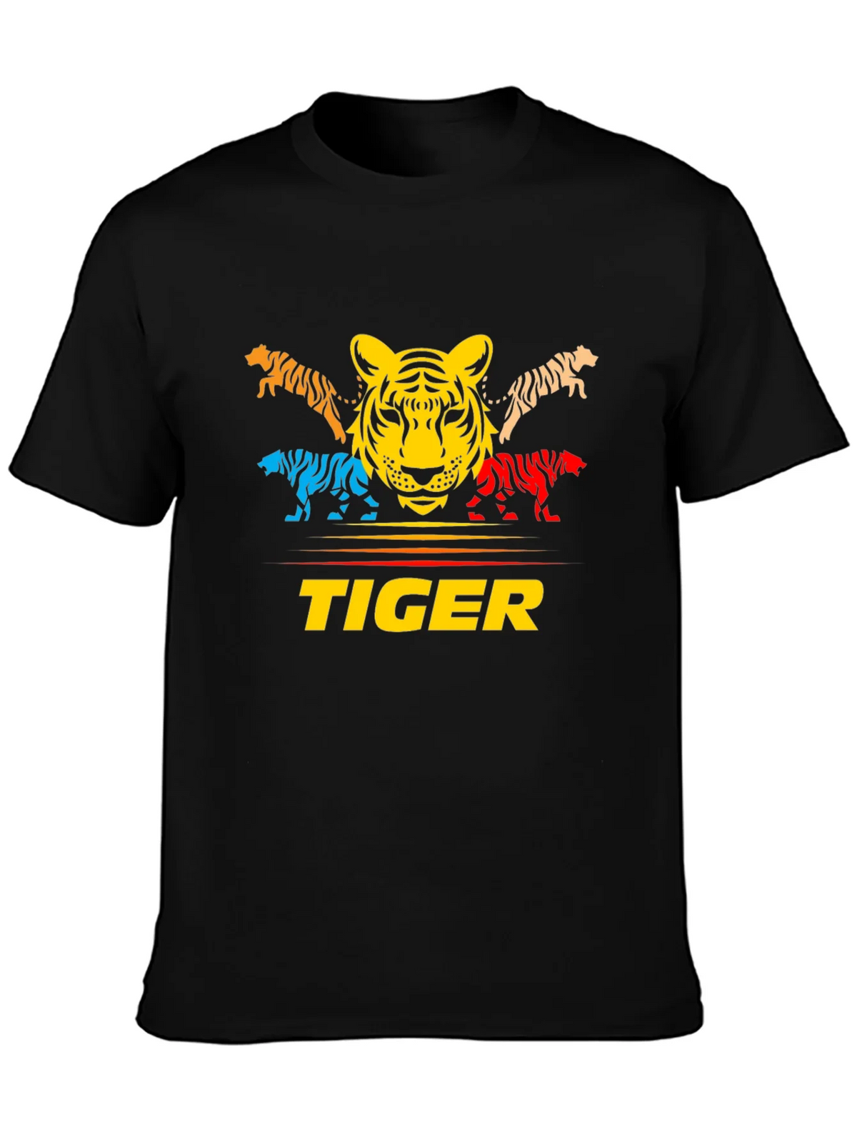 Bold Tiger Graphic Tee - Colorful Animal Print product image 3