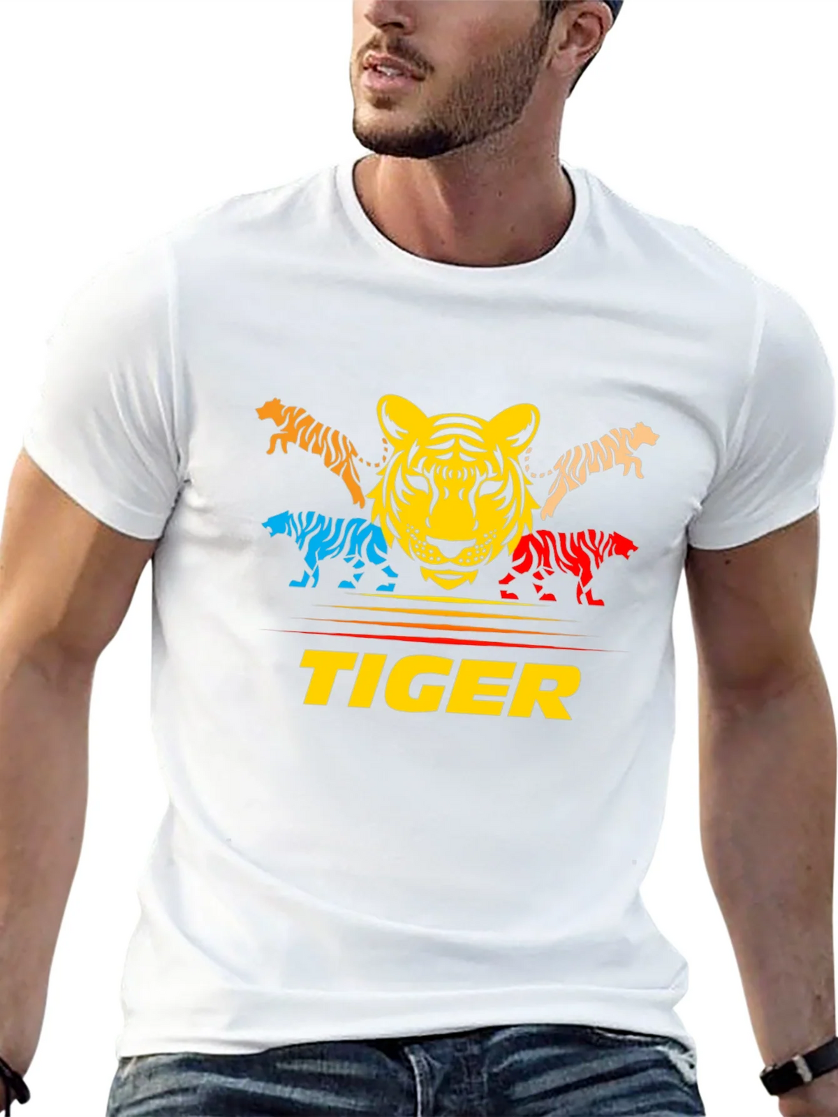 Bold Tiger Graphic Tee - Colorful Animal Print product image 12