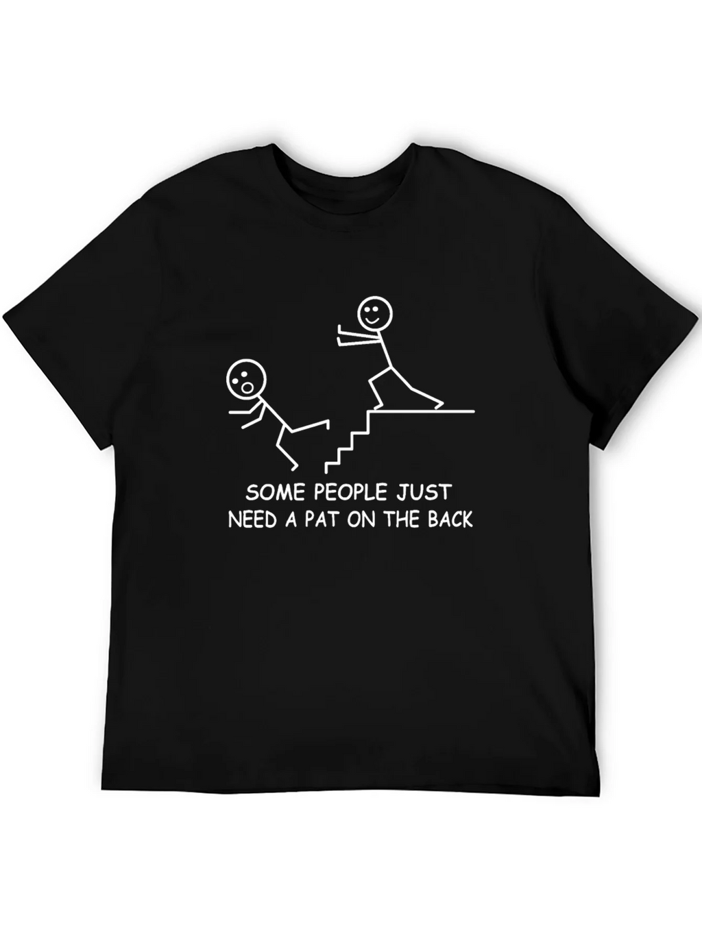 Funny Stick Figure T-Shirt: Pat on the Back product image 5