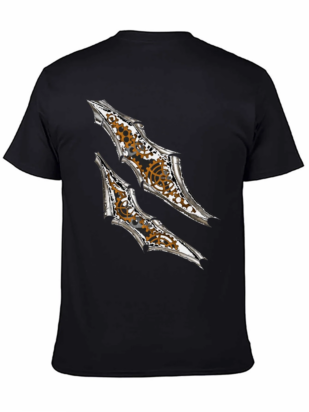 Steampunk Claw Design Graphic Black T-Shirt product image 3