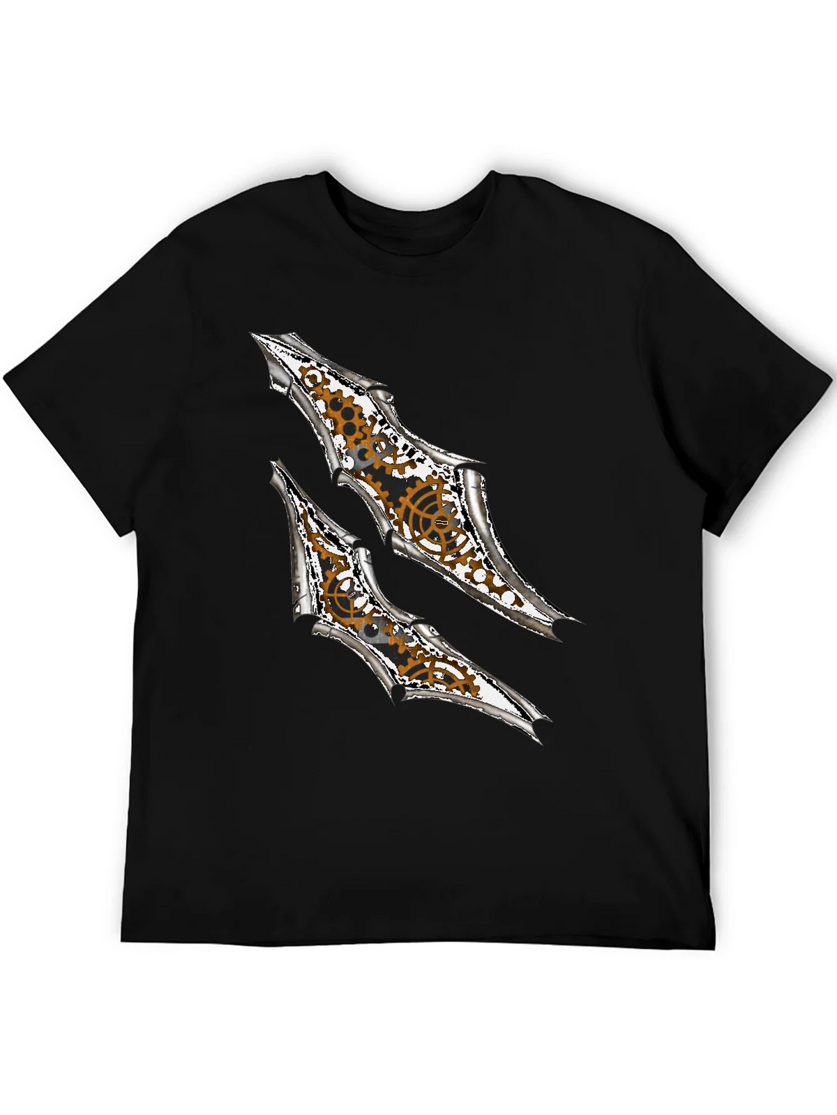 Steampunk Claw Design Graphic Black T-Shirt product image 4