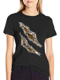 Steampunk Claw Design Graphic Black T-Shirt product image 1