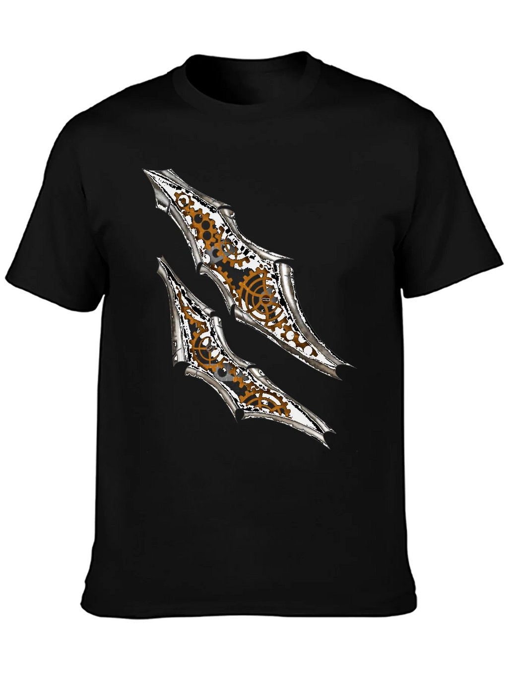Steampunk Claw Design Graphic Black T-Shirt product image 2