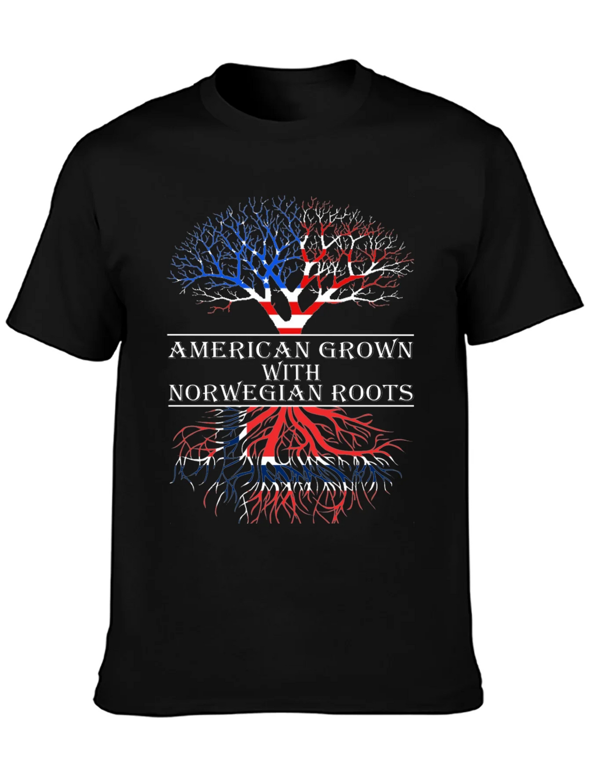 American Grown with Norwegian Roots T-Shirt product image 3