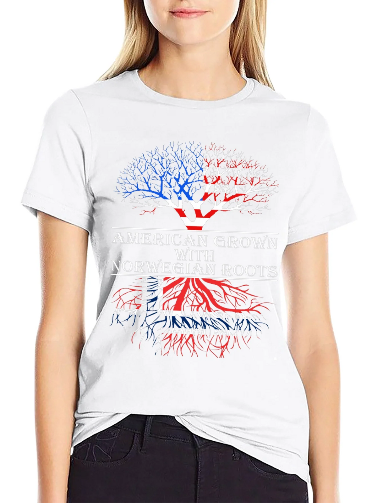 American Grown with Norwegian Roots T-Shirt product image 8