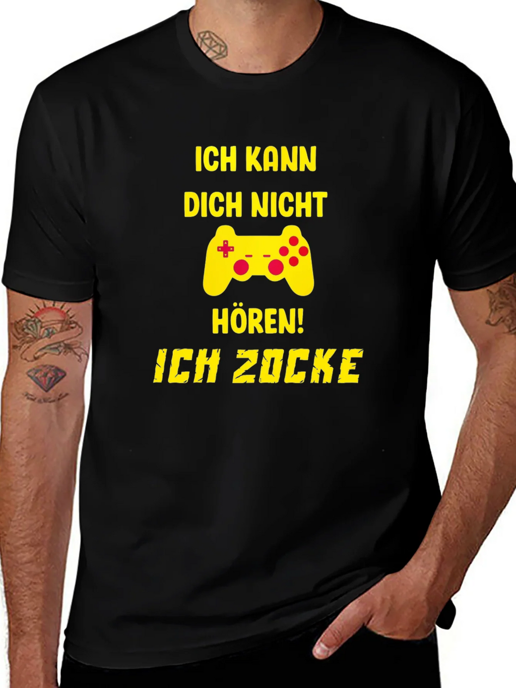 Ich Kann Dich Nicht Horen! Gamer T-Shirt product image 1