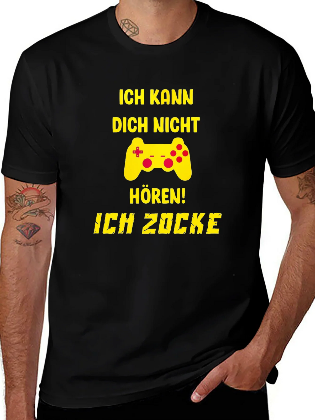 Ich Kann Dich Nicht Horen! Gamer T-Shirt product image 1