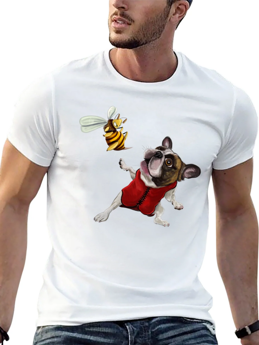 Dog & Bee Graphic Tee - Novelty T-Shirt product image 12