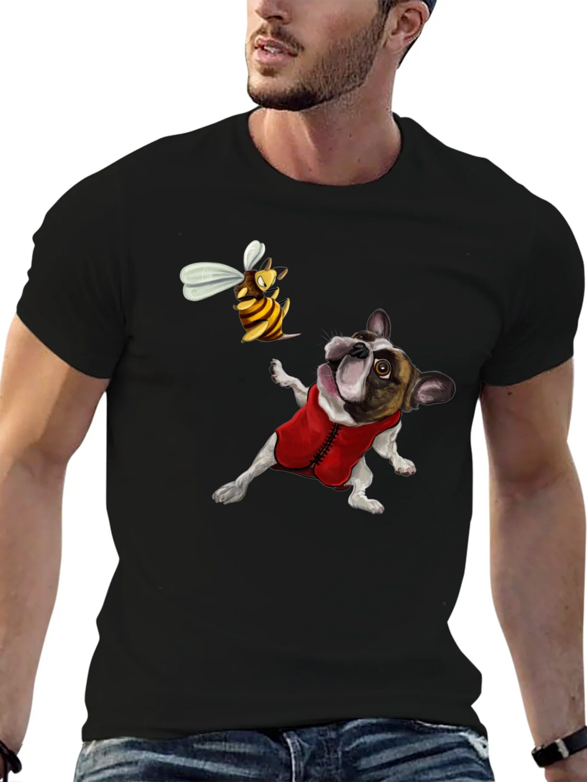 Dog & Bee Graphic Tee - Novelty T-Shirt product image 6