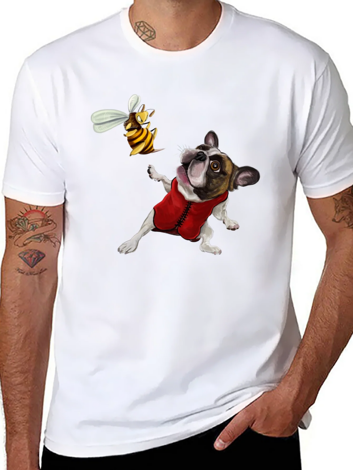 Dog & Bee Graphic Tee - Novelty T-Shirt product image 7