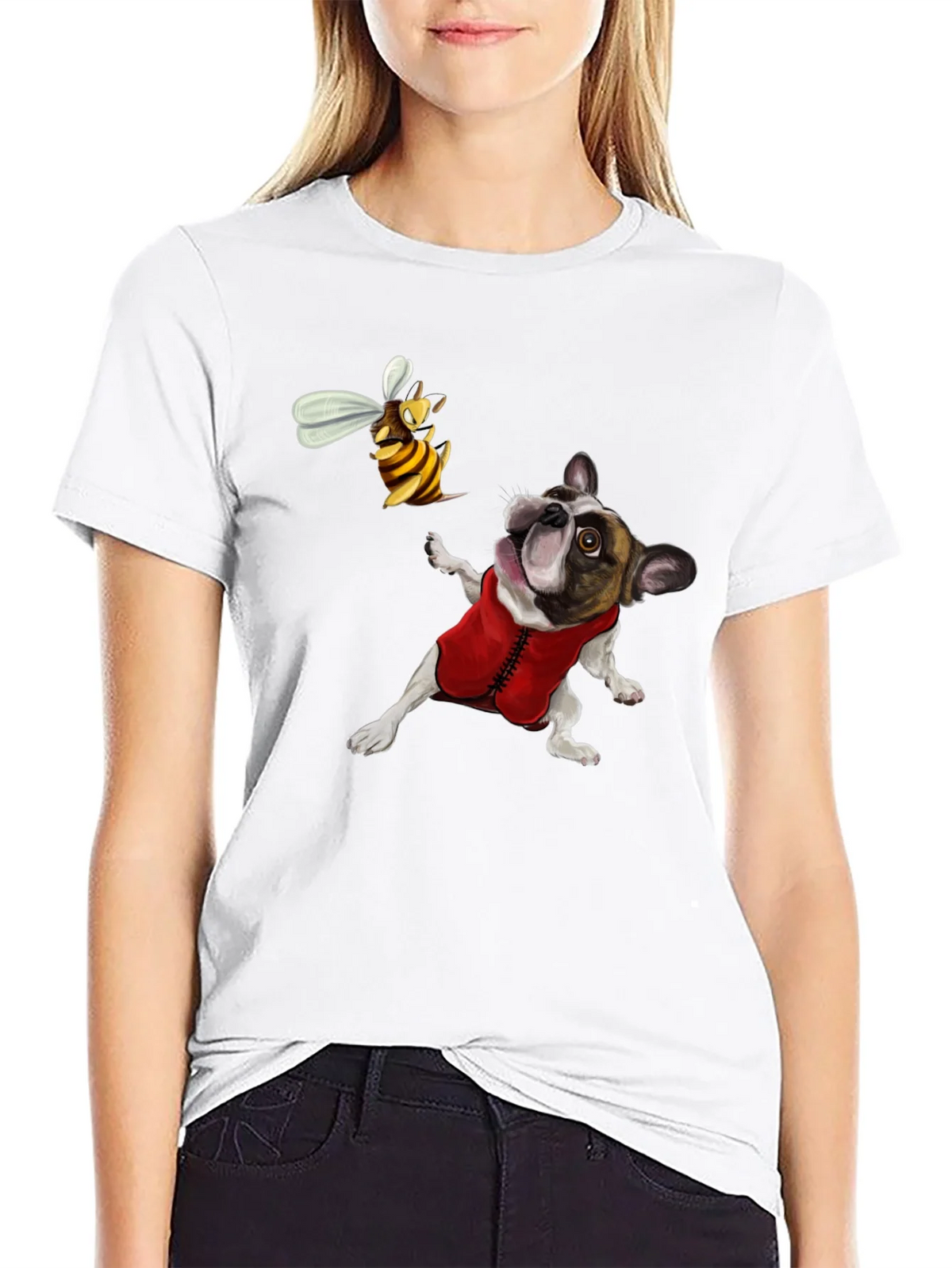 Dog & Bee Graphic Tee - Novelty T-Shirt product image 8