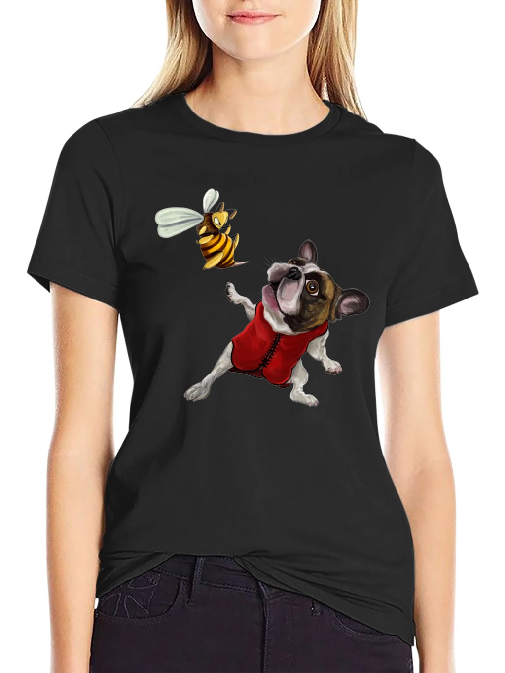 Dog & Bee Graphic Tee - Novelty T-Shirt product image 2