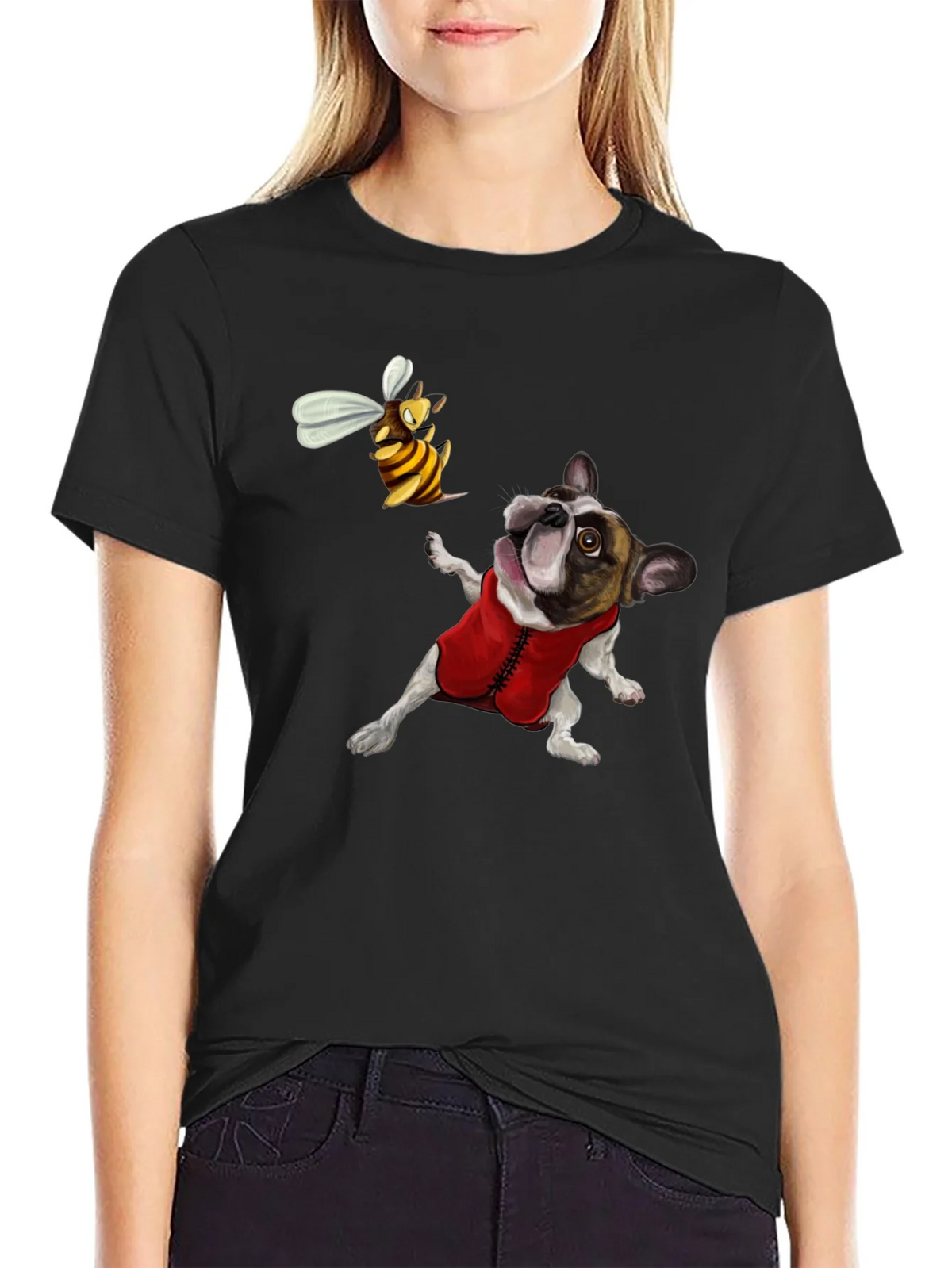 Dog & Bee Graphic Tee - Novelty T-Shirt product image 2
