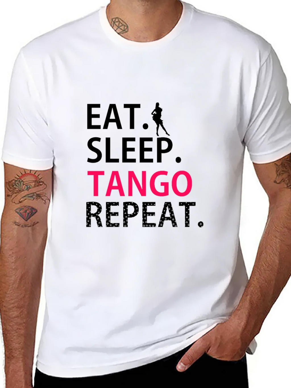 Eat Sleep Tango Repeat Black T-Shirt product image 7