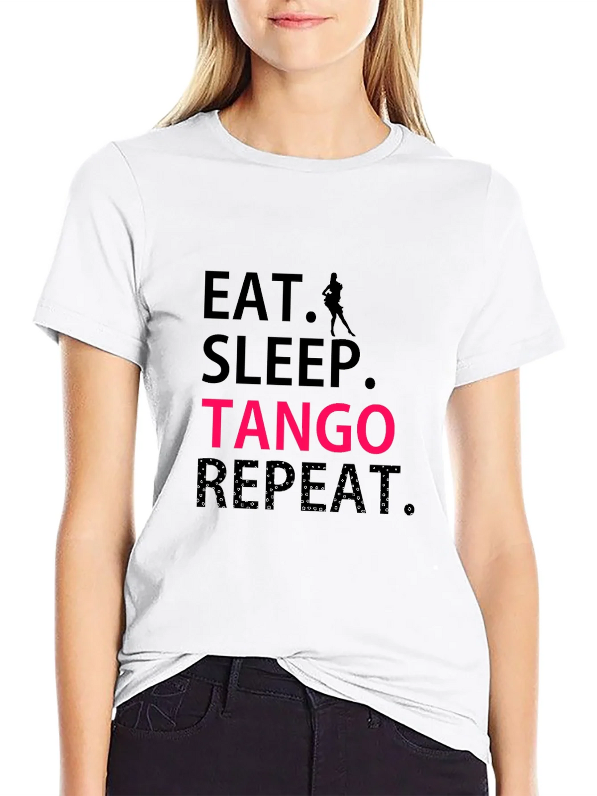 Eat Sleep Tango Repeat Black T-Shirt product image 8