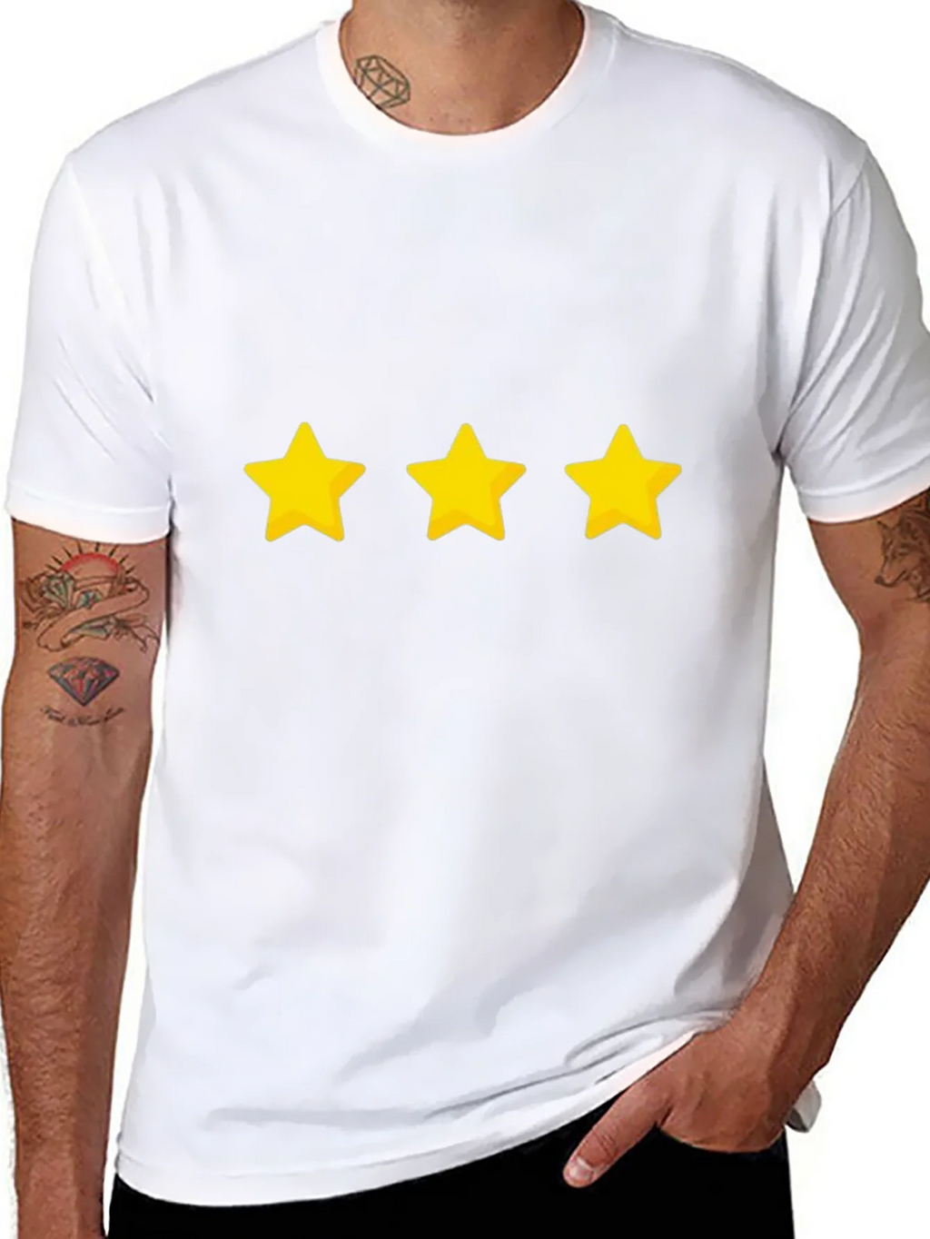 Three Star Graphic Black T-Shirt product image 7