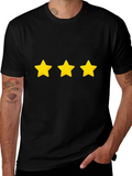 Three Star Graphic Black T-Shirt product image 1