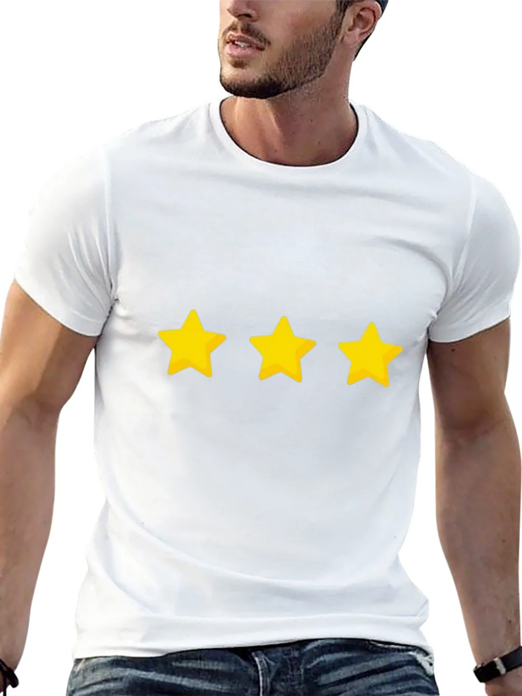 Three Star Graphic Black T-Shirt product image 10