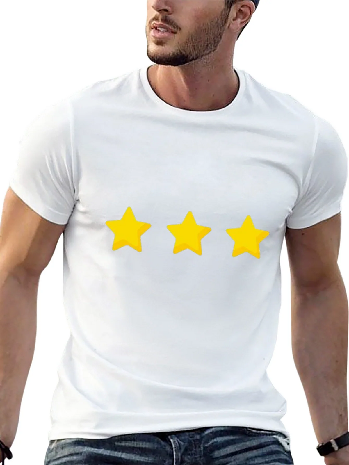 Three Star Graphic Black T-Shirt product image 10