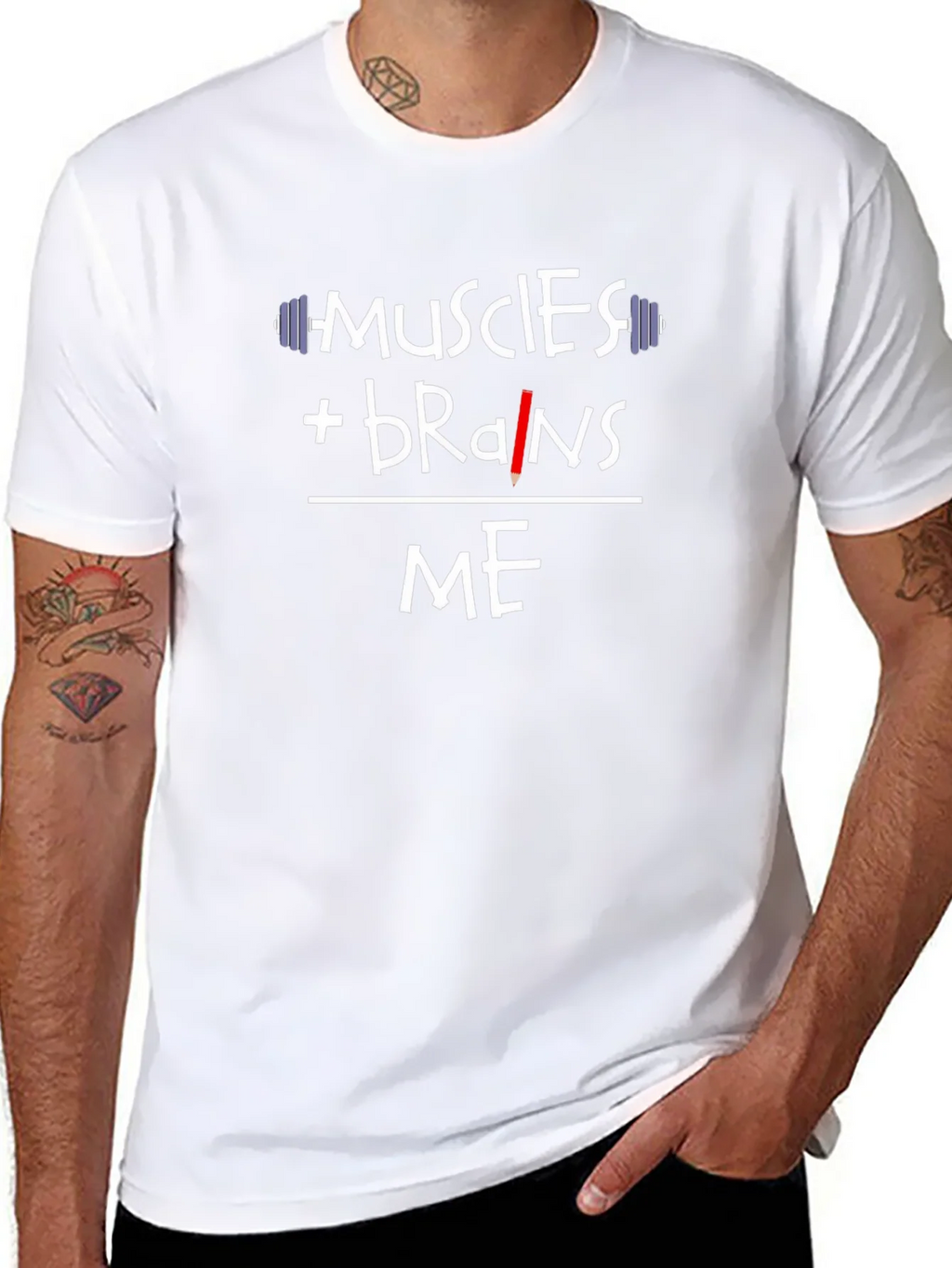 Muscles + Brains = Me T-Shirt product image 7