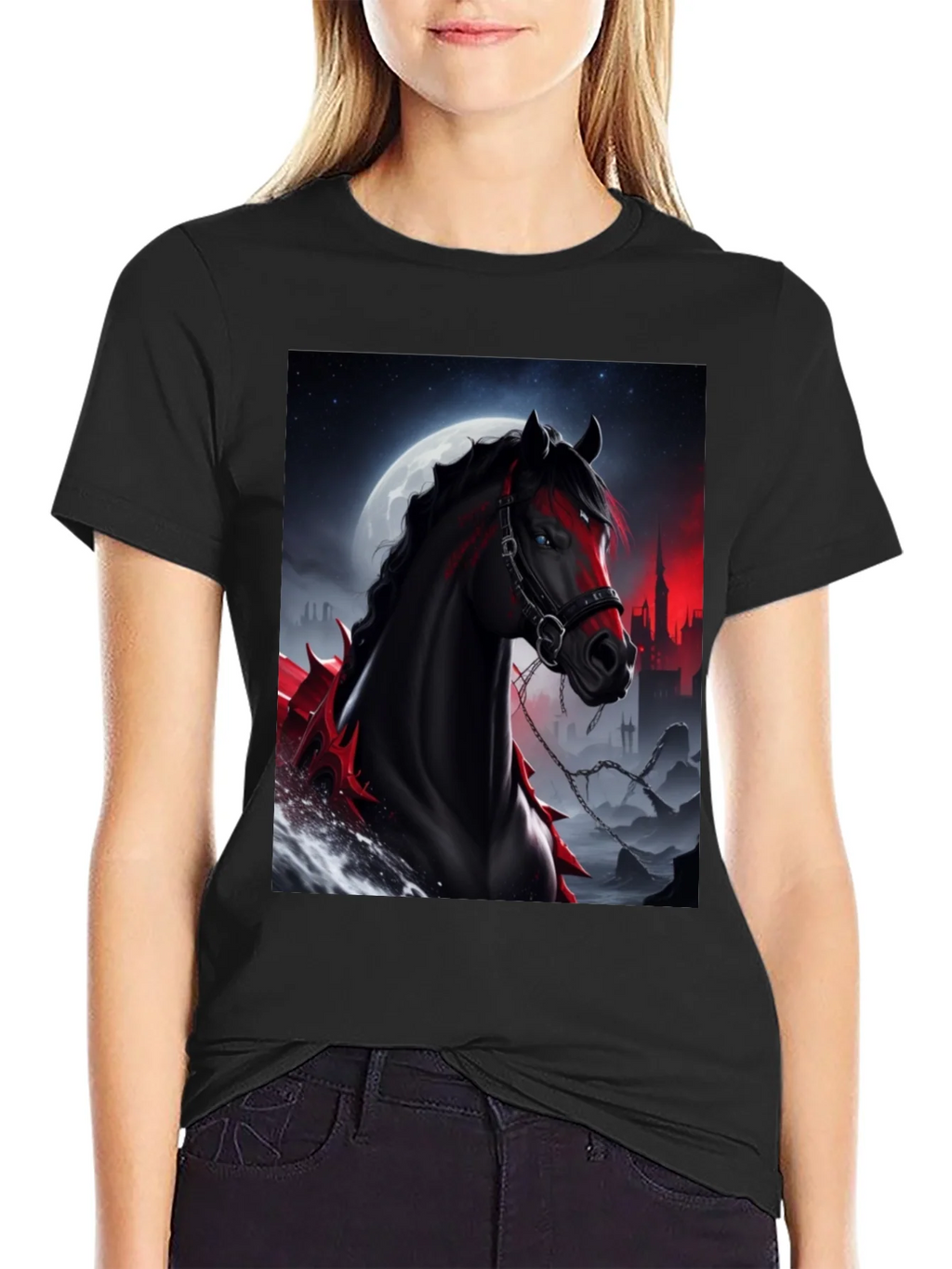 Horse Graphic Tee - Dark Fantasy Style product image 2