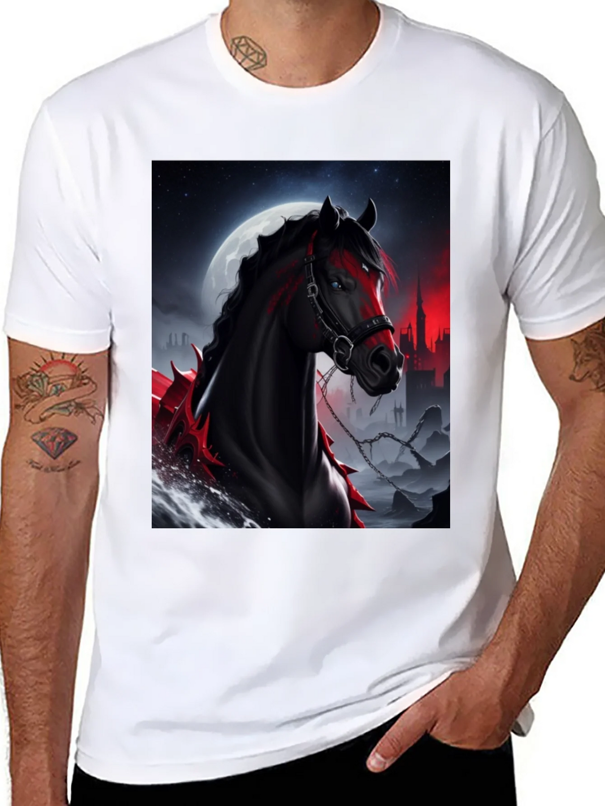 Horse Graphic Tee - Dark Fantasy Style product image 5