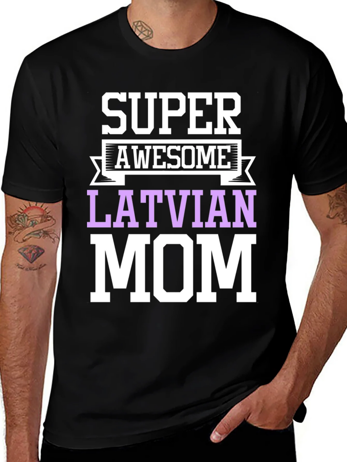 Super Awesome Latvian Mom T-Shirt product image 1