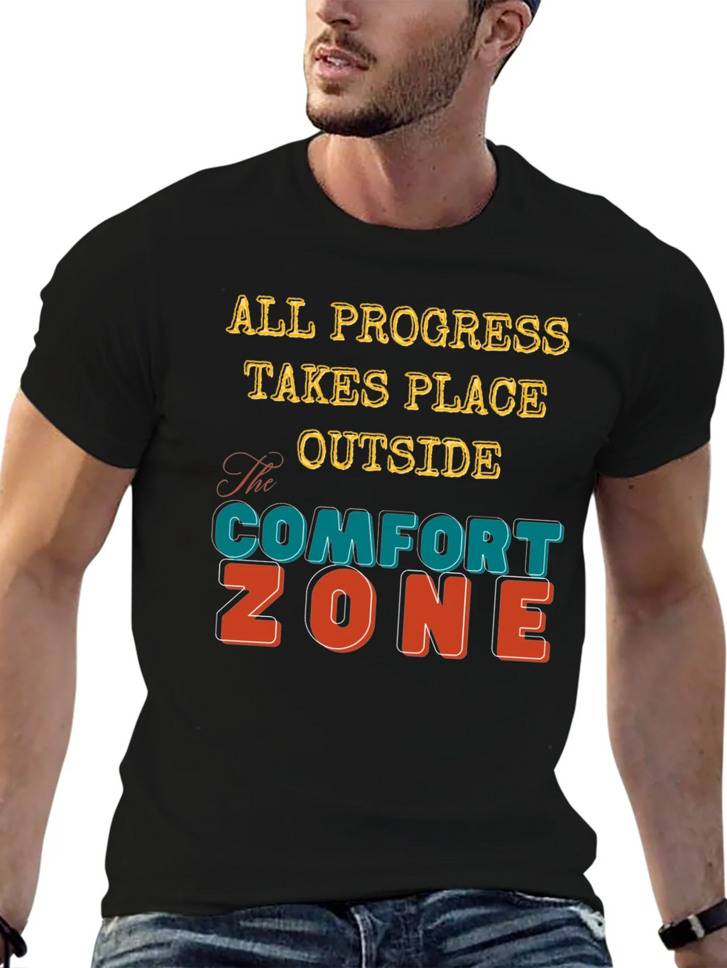 Comfort Zone T-Shirt - Motivational Graphic Tee product image 3