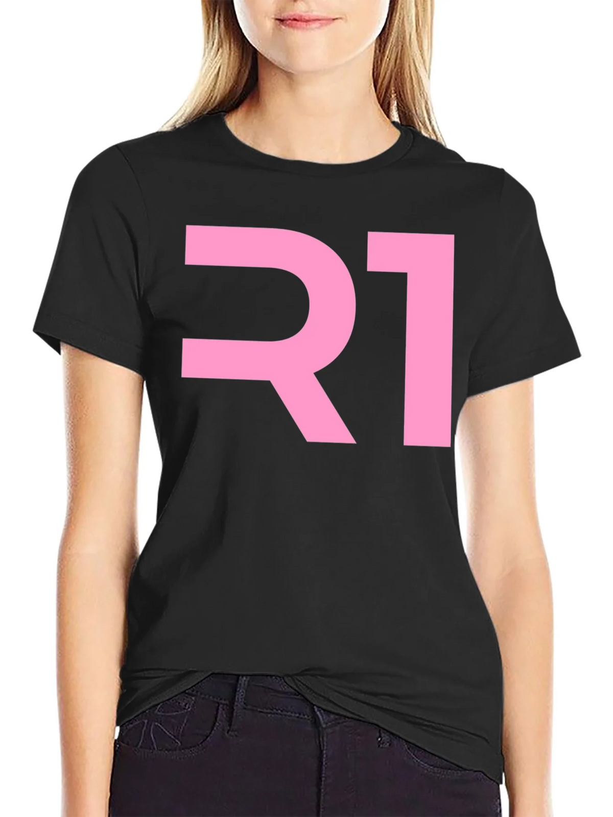 R1 Graphic T-Shirt - Cool Black Tee product image 2