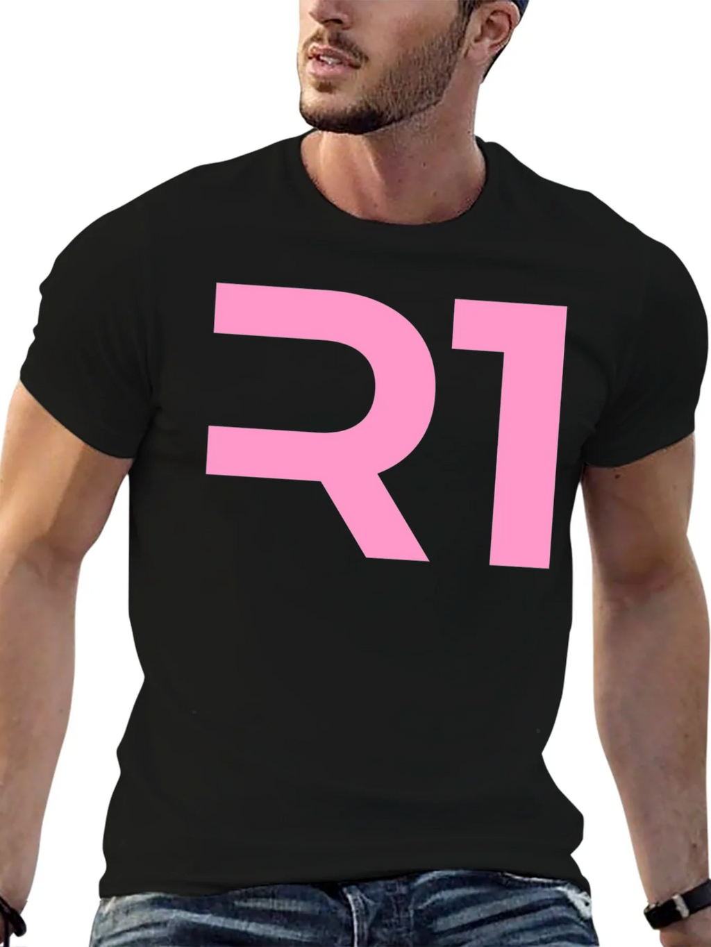 R1 Graphic T-Shirt - Cool Black Tee product image 6