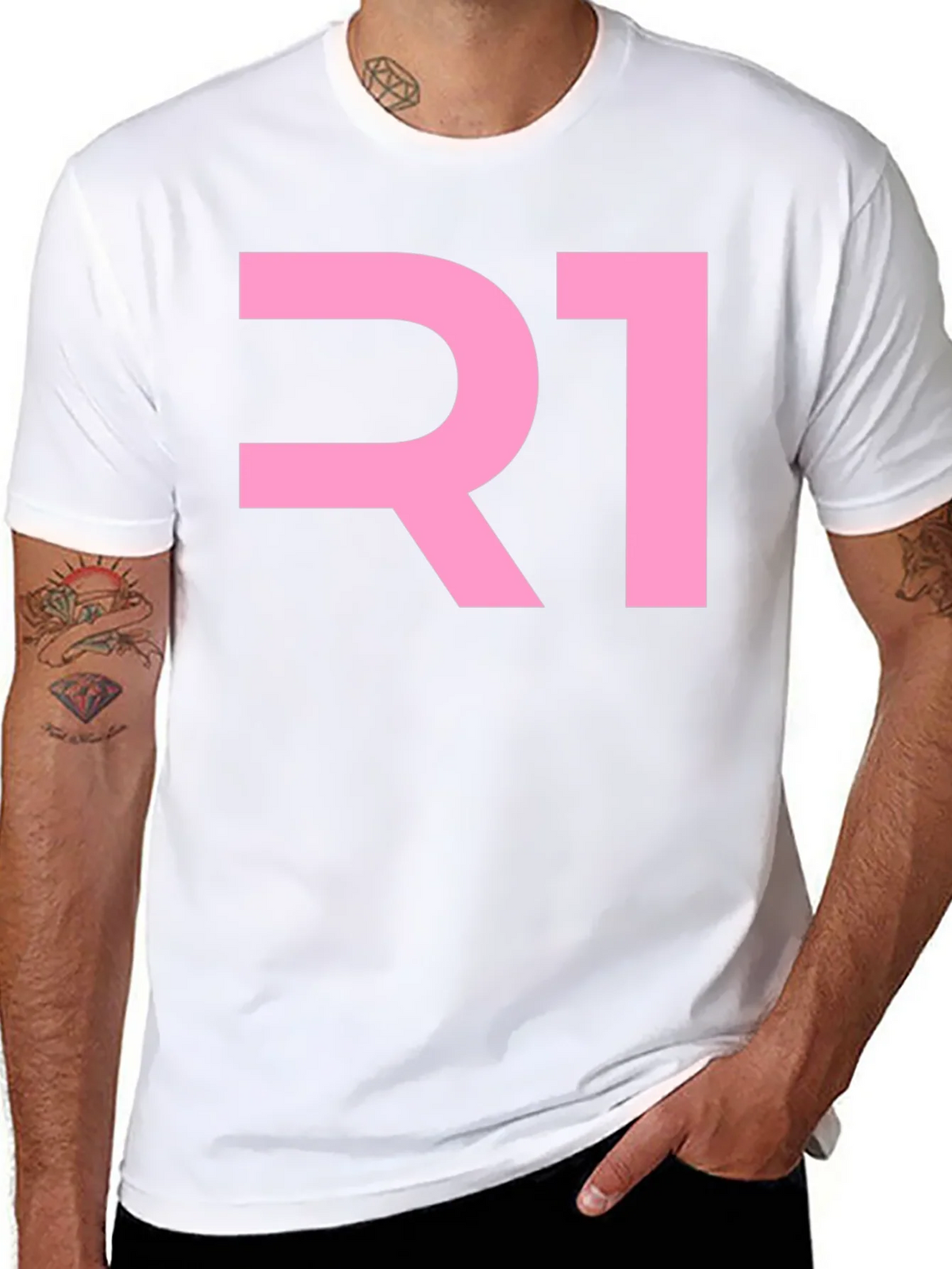 R1 Graphic T-Shirt - Cool Black Tee product image 7