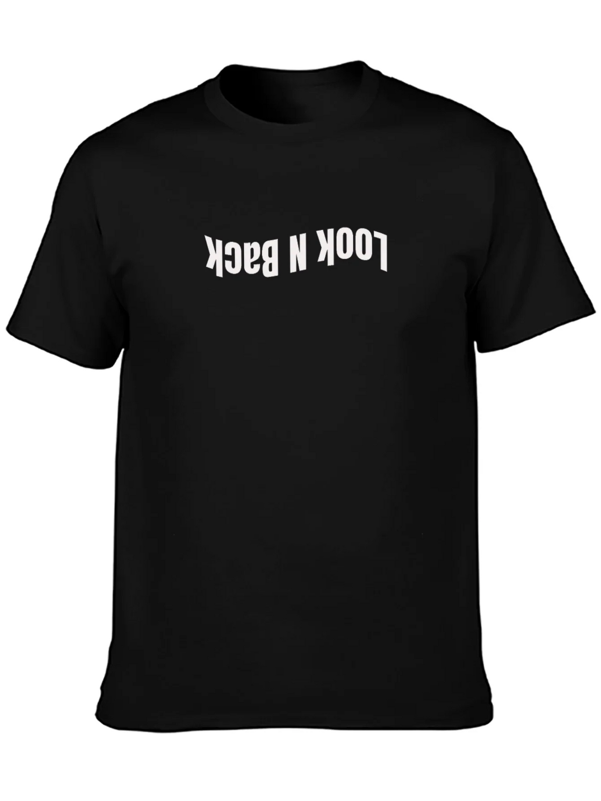 Look N Back Graphic Tee - Black Cotton Casual T-Shirt product image 3