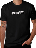 Look N Back Graphic Tee - Black Cotton Casual T-Shirt product image 1