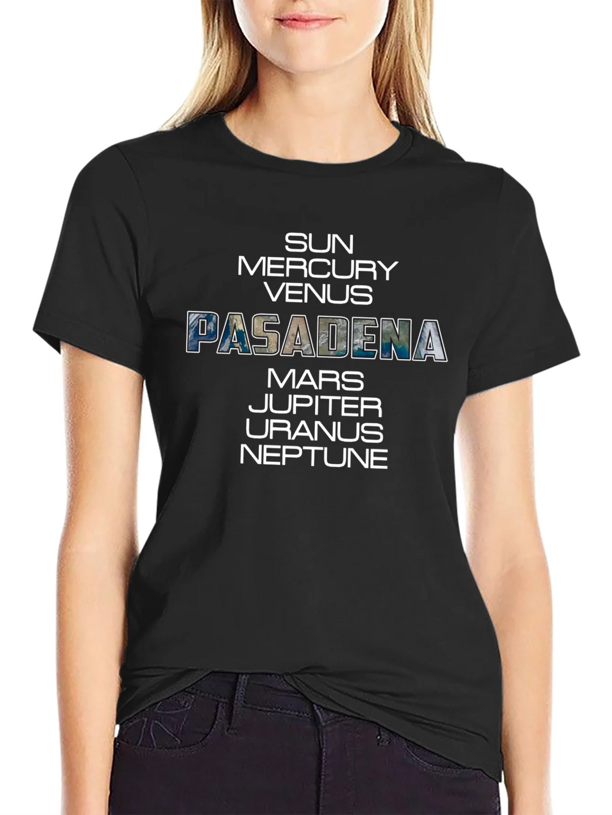 Pasadena Planets Graphic Tee - Space Enthusiast T-Shirt product image 2