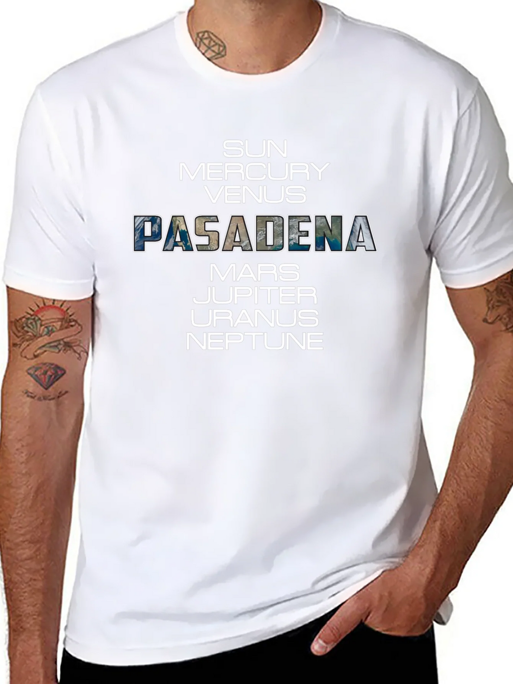 Pasadena Planets Graphic Tee - Space Enthusiast T-Shirt product image 7