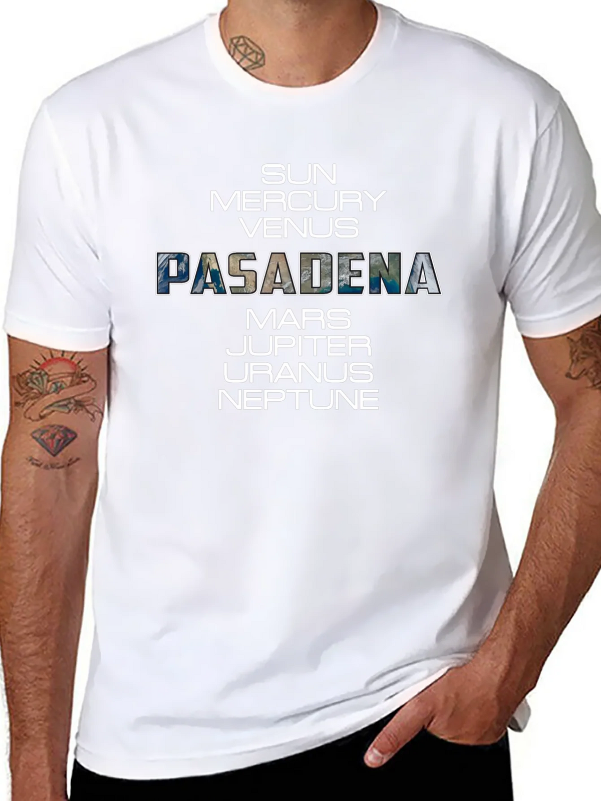 Pasadena Planets Graphic Tee - Space Enthusiast T-Shirt product image 7