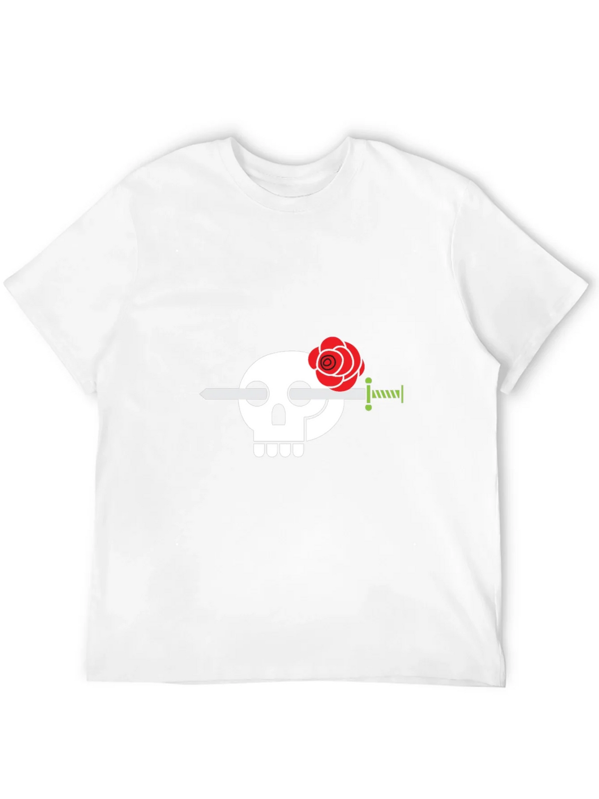 Skull & Rose Sword Graphic Tee - Stylish Mens Black T-Shirt product image 11