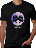 Gemini Zodiac Black T-Shirt product image 1