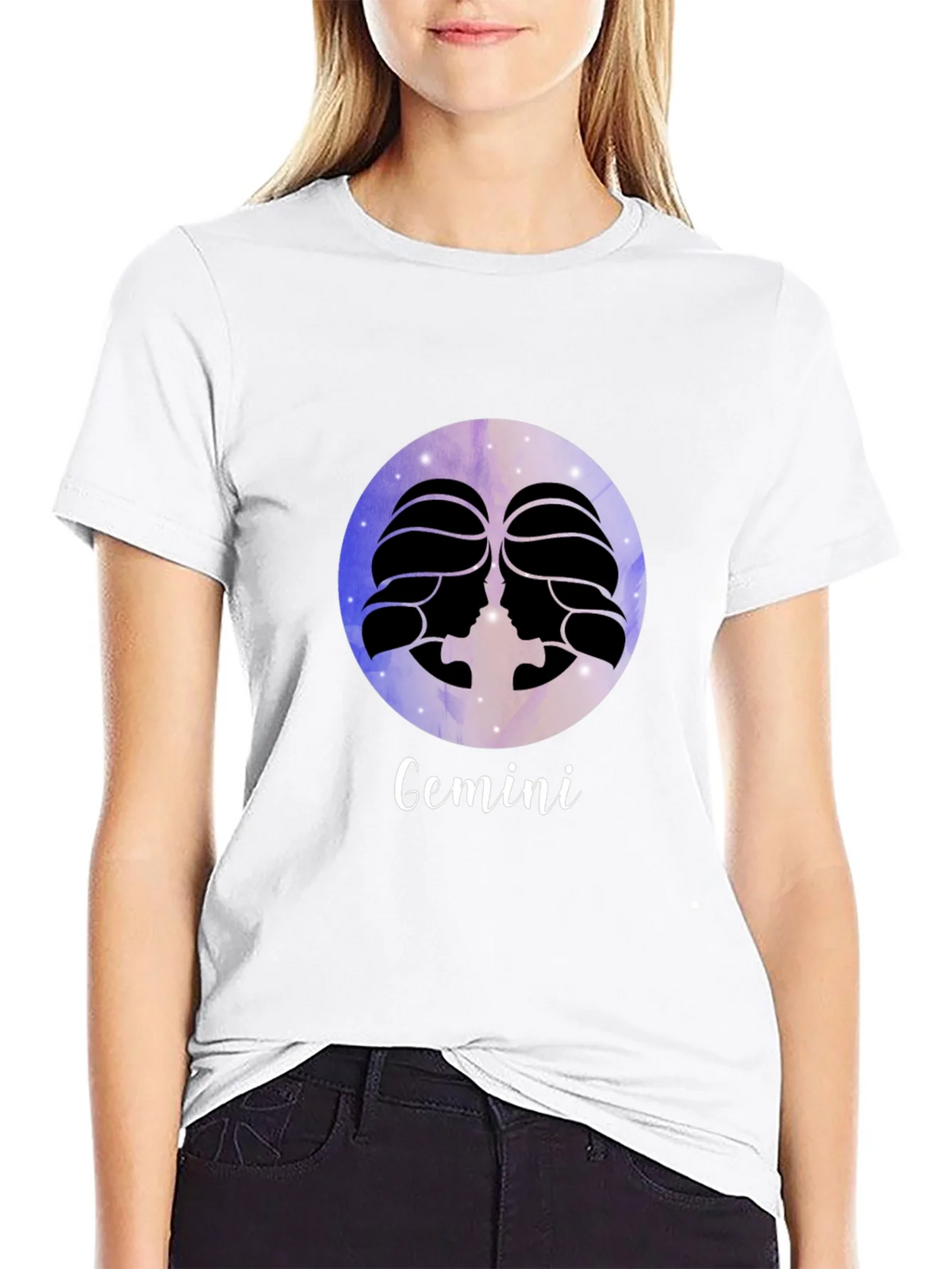 Gemini Zodiac Black T-Shirt product image 8