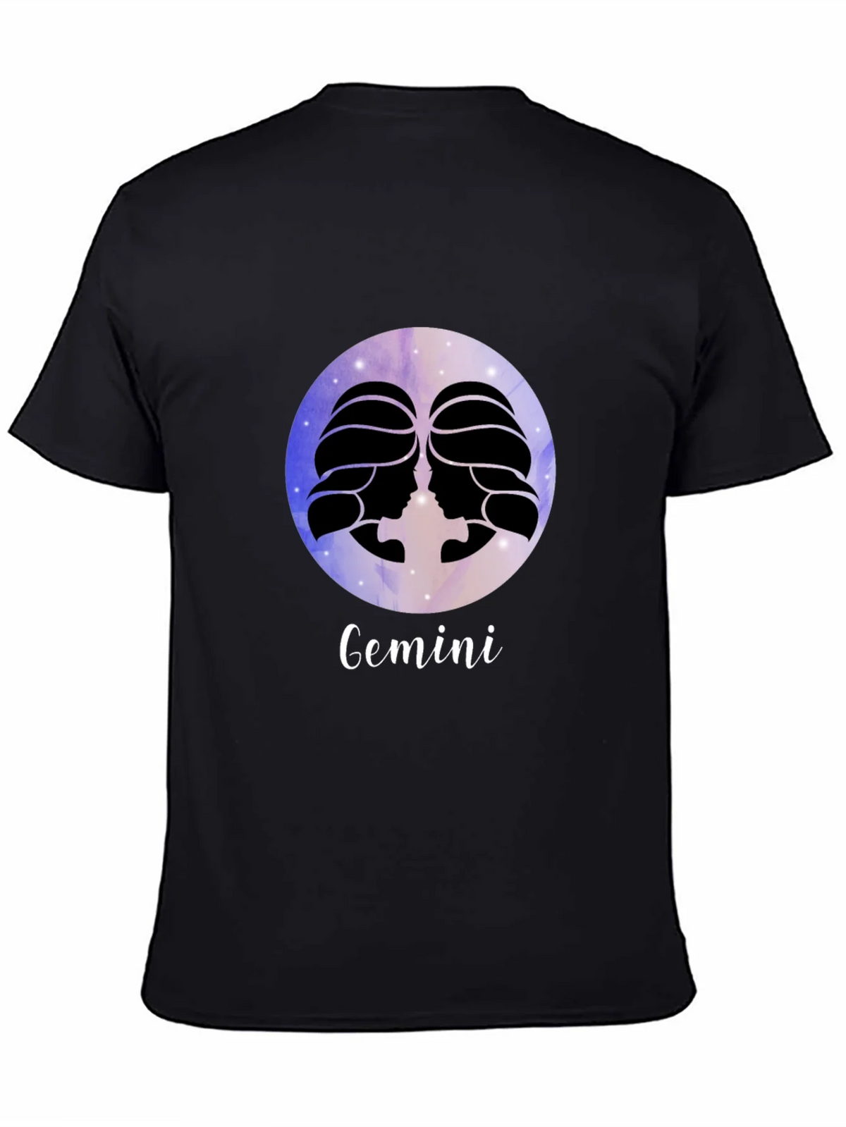 Gemini Zodiac Black T-Shirt product image 4