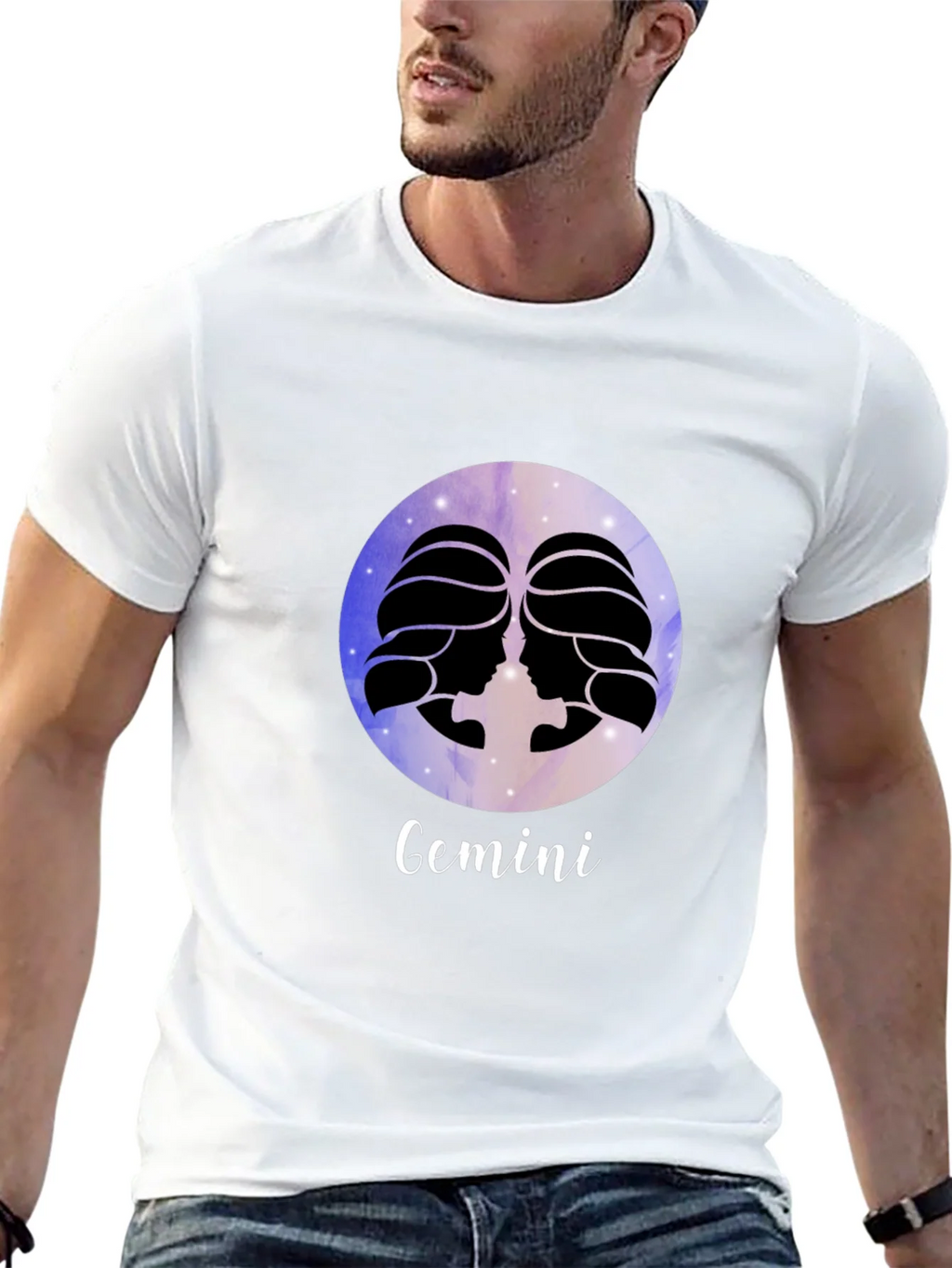 Gemini Zodiac Black T-Shirt product image 12