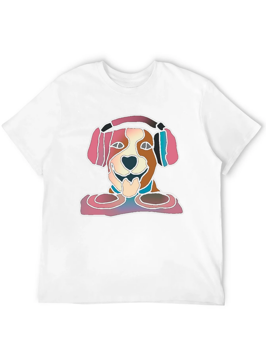 Dog with Headphones Graphic T-Shirt product image 11