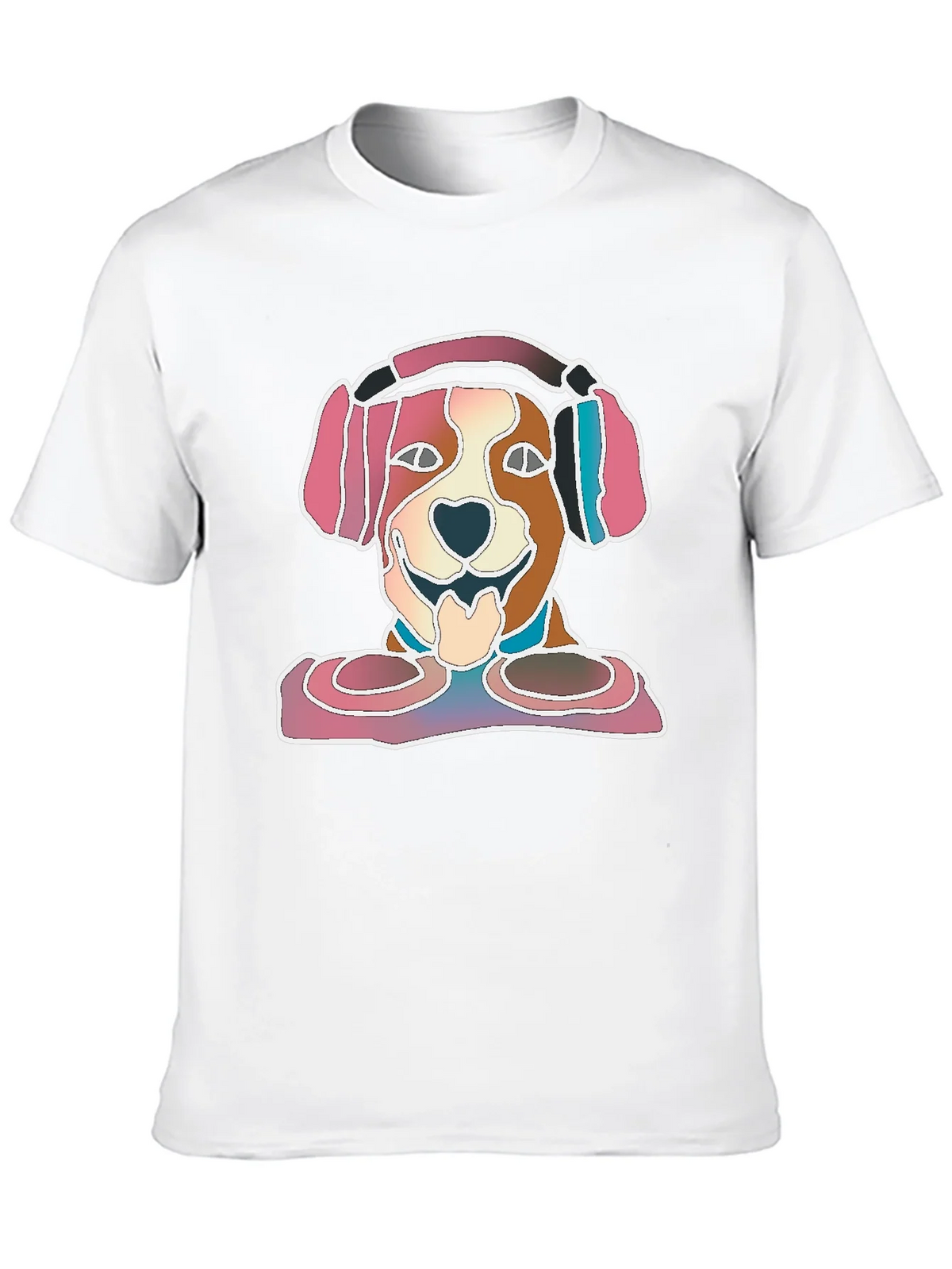 Dog with Headphones Graphic T-Shirt product image 9