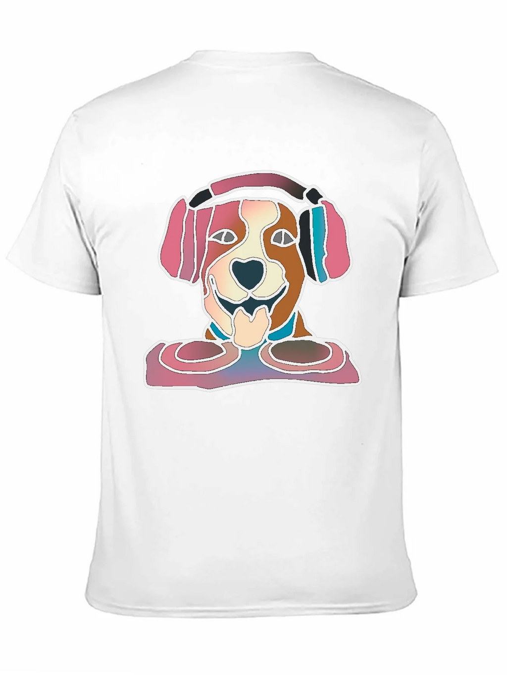 Dog with Headphones Graphic T-Shirt product image 10