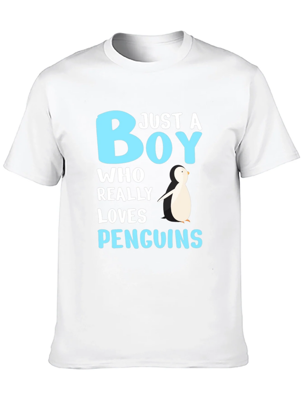 Just A Boy Who Loves Penguins Black T-Shirt product image 7