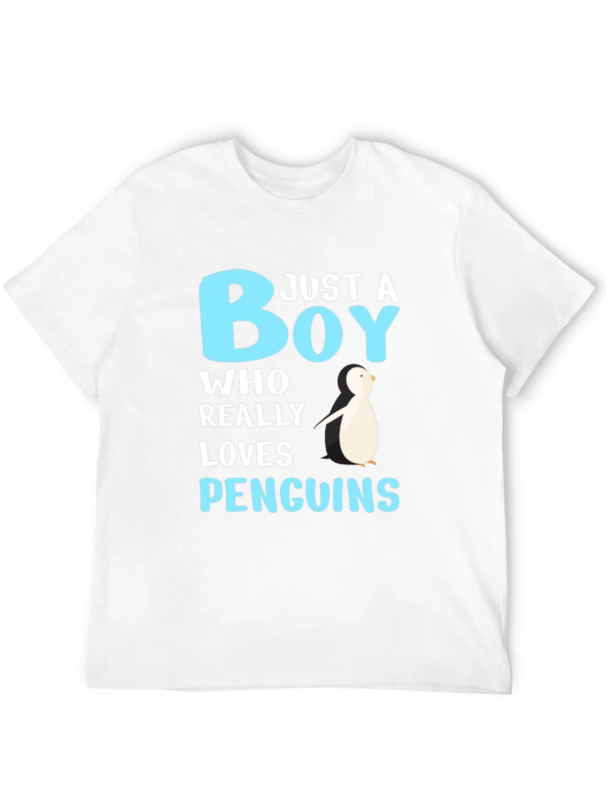 Just A Boy Who Loves Penguins Black T-Shirt product image 9