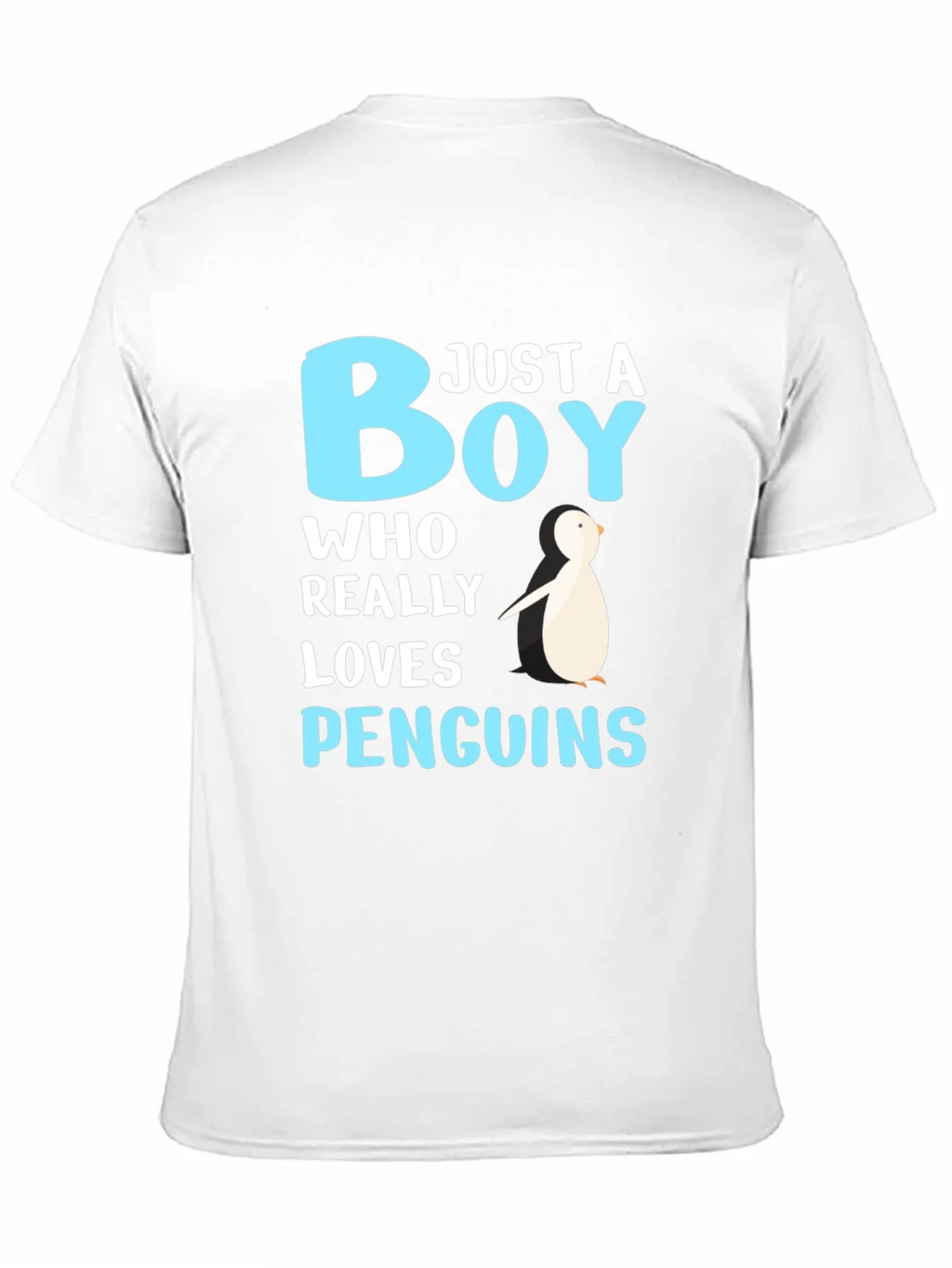 Just A Boy Who Loves Penguins Black T-Shirt product image 8