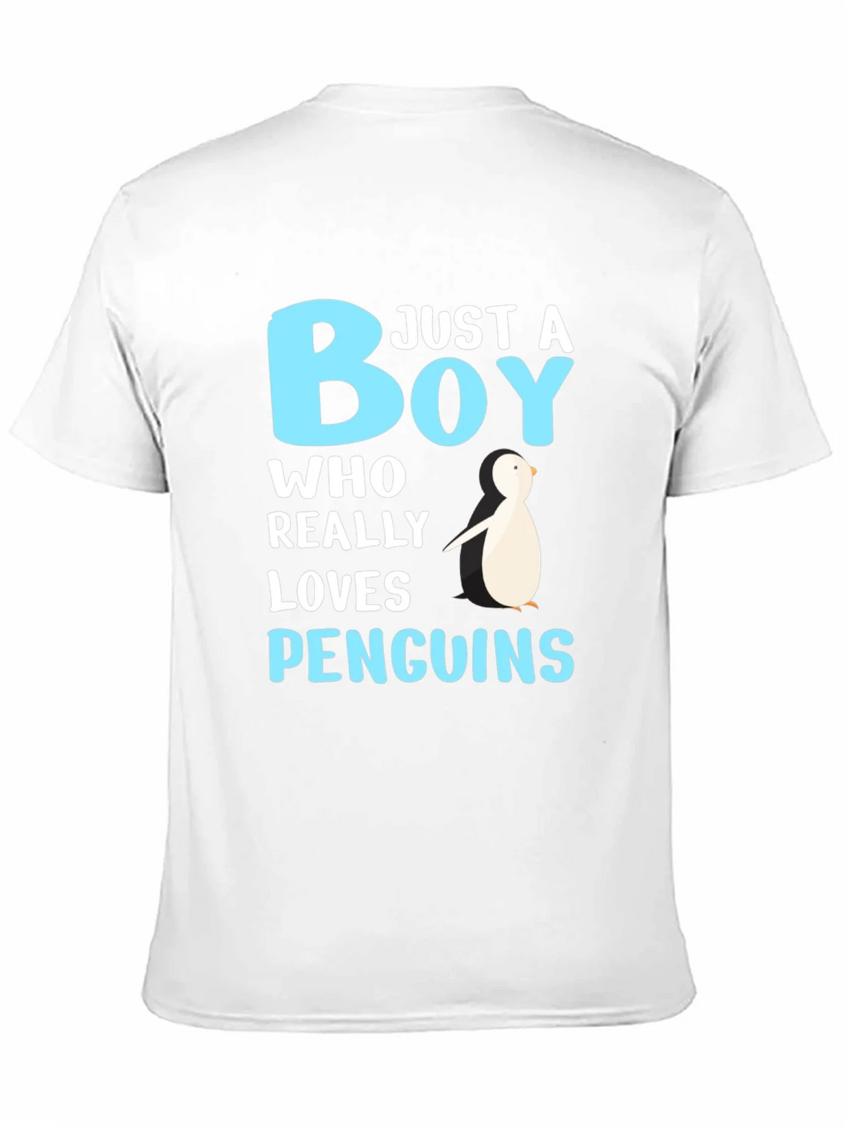 Just A Boy Who Loves Penguins Black T-Shirt product image 8