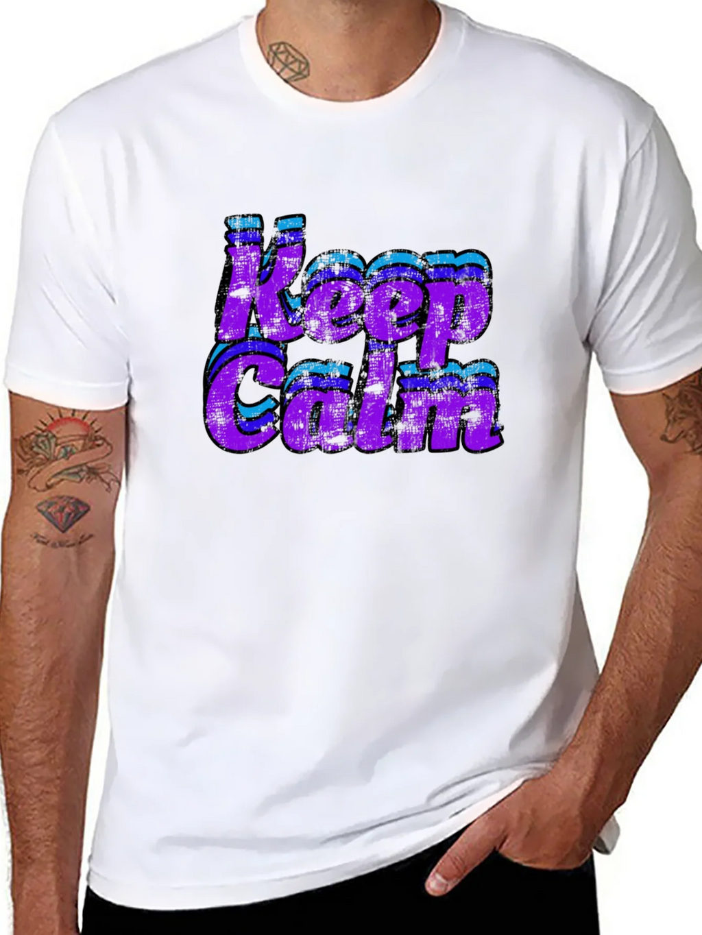 Keep Calm Retro Graphic Tee product image 7