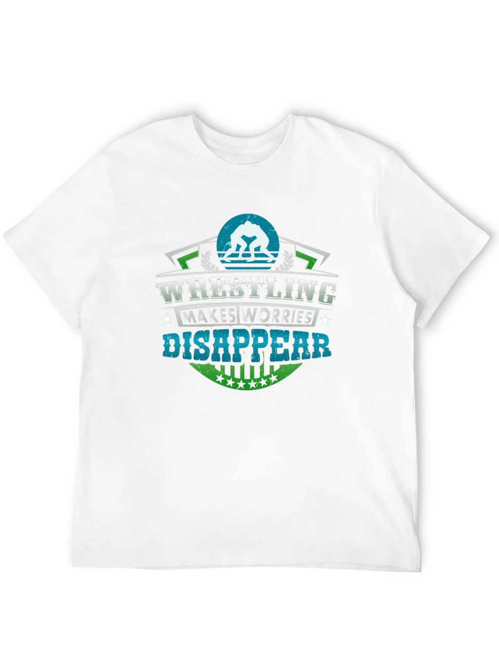 Wrestling Makes Worries Disappear Black T-Shirt product image 11